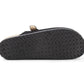 Mens Faux Suede Clogs Slip On Adjustable Buckle Cork Footbed Arch Support Backless Mules Flat Casual Slippers