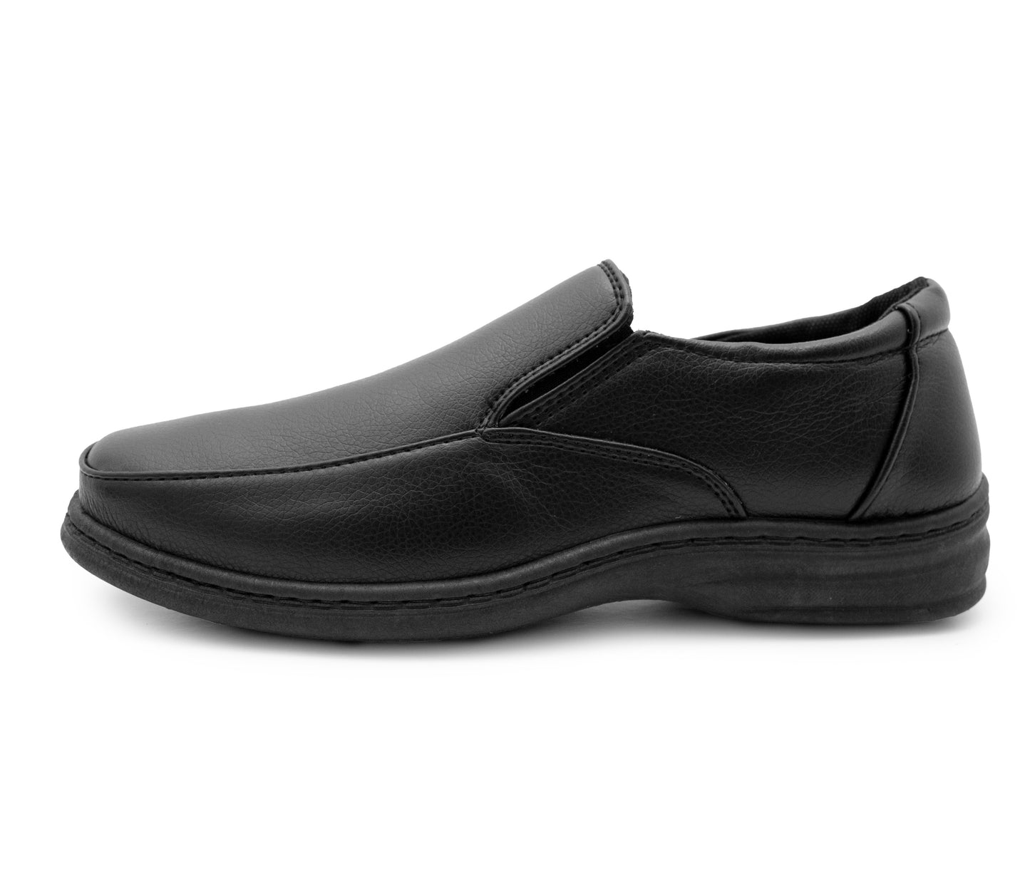 Dr Keller Mens Slip On Formal Shoes Faux Leather Gel Foam Insole Business Smart Office Loafers Dress Shoes