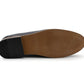 Mens Black Leather Loafers Slip On Formal Smart Shoes Metal Detail Office Wedding Dress Shoes