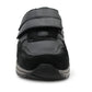 Men’s Black Leather Trainers Shoes Casual Double Strap Touch Fastening Sneakers Smart Slip On Walking Shoes