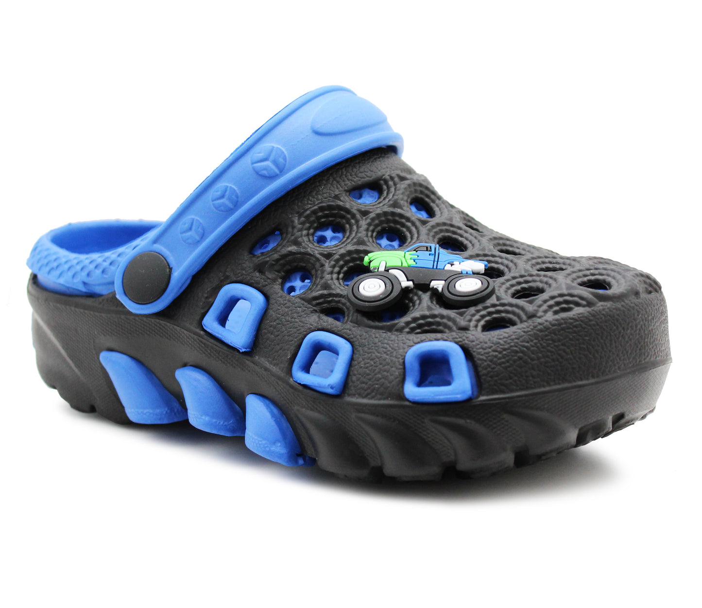 VATICAN Boys Kids EVA Lightweight Clogs in Blue/Black