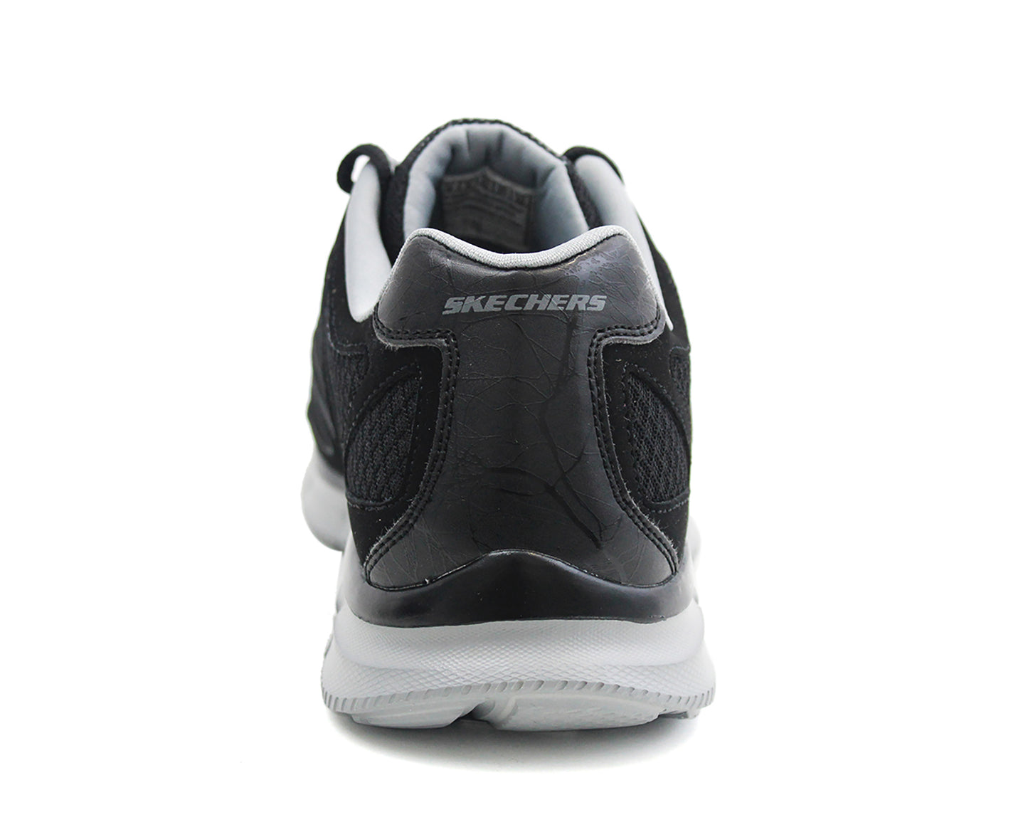 Skechers Men's Verse-Flash Point Sneakers Black/Grey Mesh Lace Up Memory Foam Trainers
