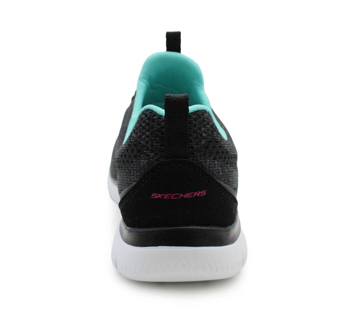 Skechers Women's Summits Trainers Lightweight Memory Foam Lace Up Sneakers Black Aqua