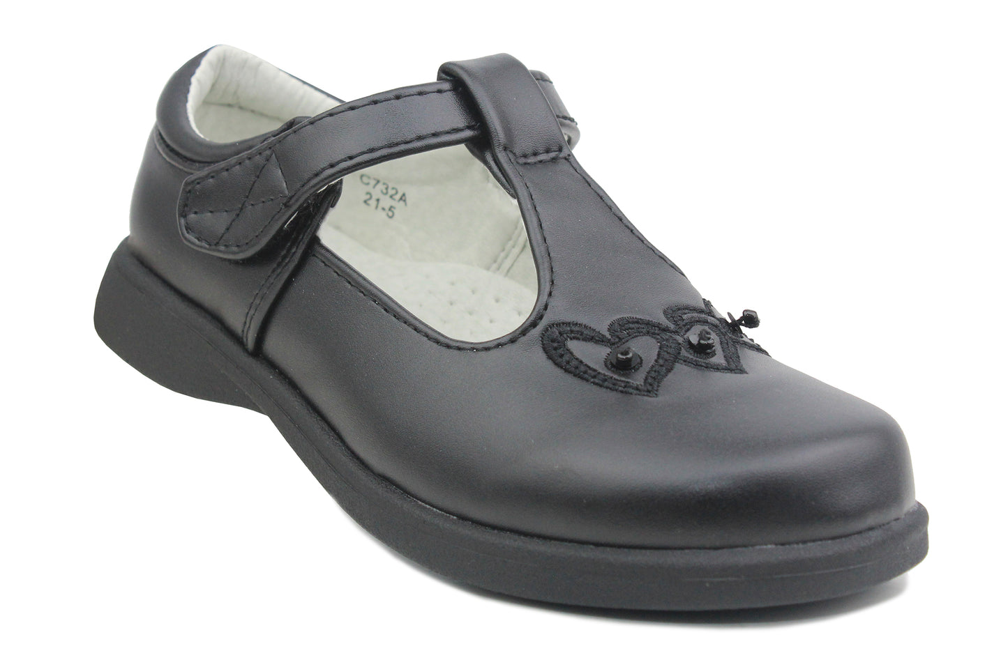 Girls Kids Touch Fasten Mary Janes School Shoes