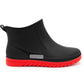 Mens Ankle Wellies Boots Black Red Short Slip On Waterproof Garden Chelsea Rain Boot Snow Farm Gardening Outdoor Festival Wellingtons