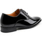 Mens Smart Formal Black Patent Shine Oxford Tie Shoes Derby Dress
