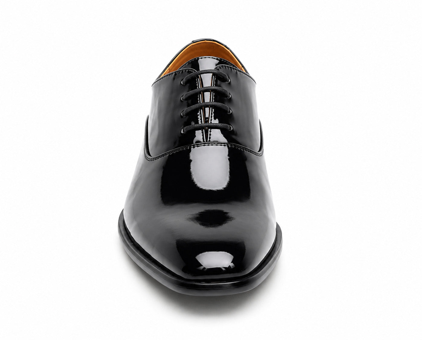 Mens Smart Formal Black Patent Shine Oxford Tie Shoes Derby Dress