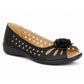 Womens Fashion sandals Slip On Open Peep Toe Pumps Ladies Leather sock Flower Summer Shoes