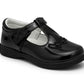 Girls Mary Jane School Shoes Black T-Bar Touch Fasten Adjustable Back To School Uniform Shoe