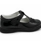 Girls Mary Jane School Shoes Black T-Bar Touch Fasten Adjustable Back To School Uniform Shoe