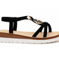 Womens Strappy Wedge Sandals Elastic Back Strap Platform Sole Comfort Flat Open Toe Summer Casual Beach Holiday Shoes