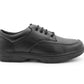 Mens Casual Black Leather Lace Up Shoes Comfort Smart Loafers