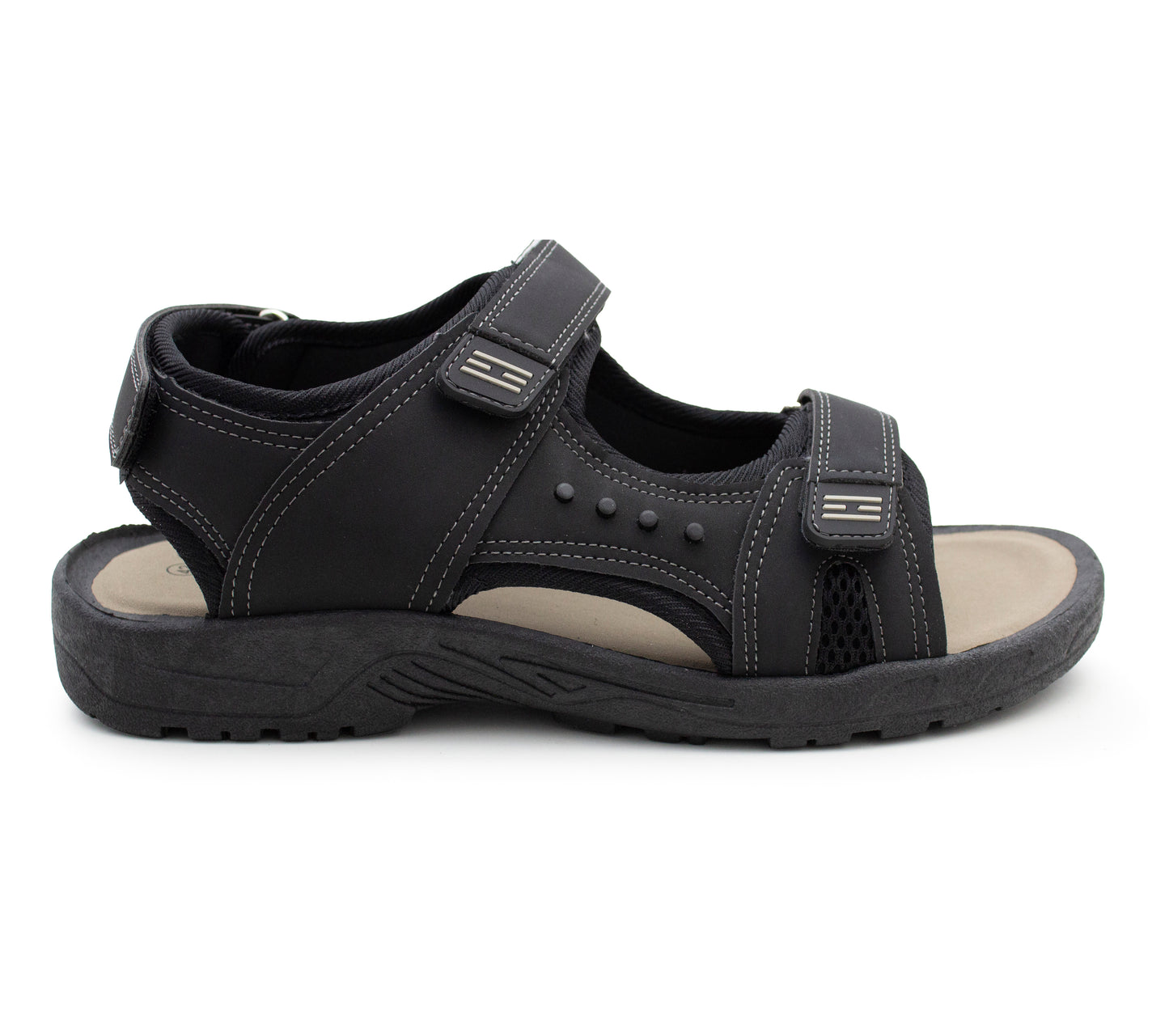 Mens Sports Sandals Hiking Triple Fasten Touch Close Straps Outdoor Trekking Beach Walking Water Summer Shoes