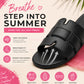 Womens Flat Slip On Sandals Open Toe Multi Strap Slides Backless Casual Summer Holiday Beach Slipper Flats Shoes