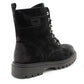 Women’s Suede Leather Boots Ladies Lace Up Zip Ankle Combat Boots Chunky Sole Walking Boot