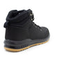 Mens Genuine Nubuck Leather Black Safety Boots Steel Toe Padded Ankle Collar Work Boots