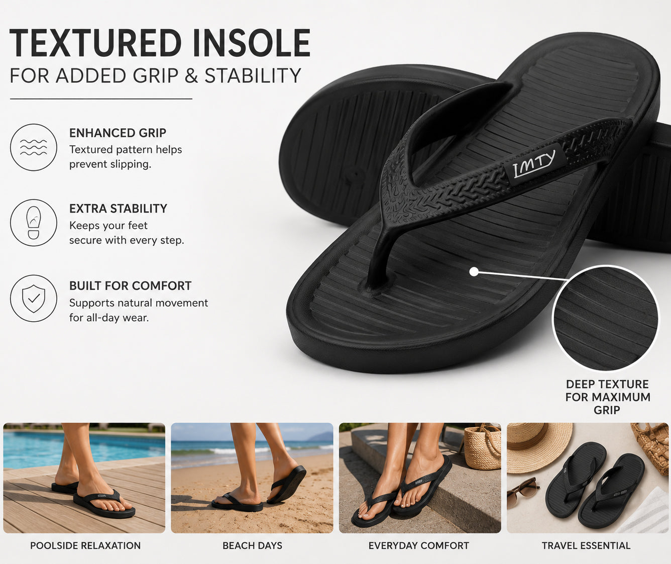 Womens EVA Flip Flops Ladies Lightweight Slip On Toe Post Sandals Beach Thong Slides