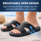 Mens Slip On Sandals Faux Leather Open Toe Sliders Flat Beach Casual Summer Slippers Comfort Sliders