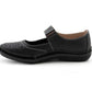 Womens Wide Fit Mary Janes Genuine Leather Nurse Office Wide EEE Fit Touch Fasten Ladies Casual Loafers Shoes