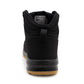 Mens Genuine Nubuck Leather Black Safety Boots Steel Toe Padded Ankle Collar Work Boots