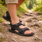 Mens Sports Sandals Hiking Triple Fasten Touch Close Straps Outdoor Trekking Beach Walking Water Summer Shoes
