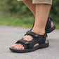 Mens Sports Sandals Hiking Triple Fasten Touch Close Straps Outdoor Trekking Beach Walking Water Summer Shoes