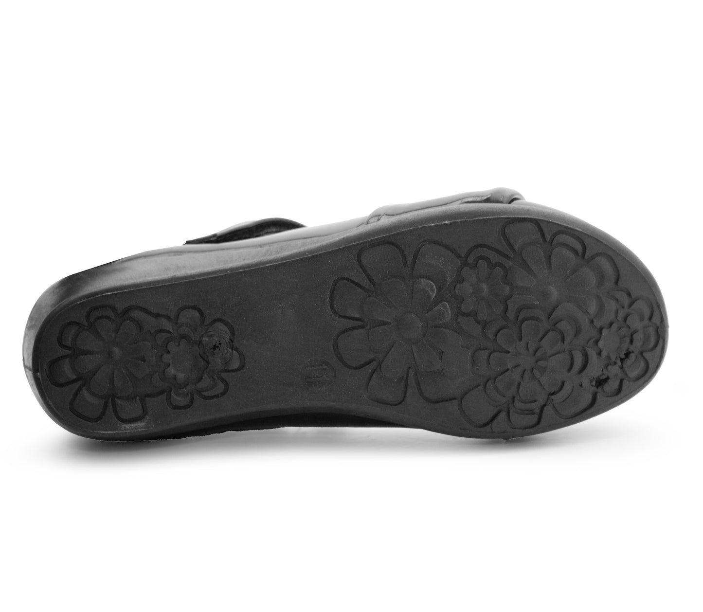 Girls Mary Jane School Shoes Black Patent T-Bar Touch Fasten Adjustable Back To School Uniform Shoe