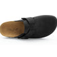 Mens Faux Suede Clogs Slip On Backless Cork Sole Arch Support Casual Slippers