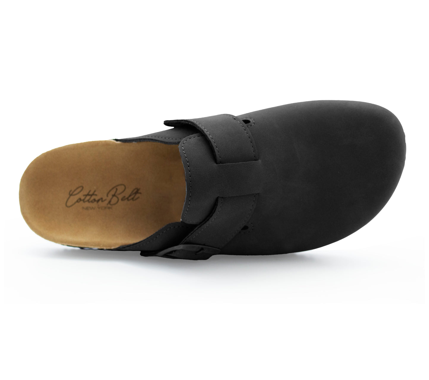 Mens Faux Suede Clogs Slip On Backless Cork Sole Arch Support Casual Slippers