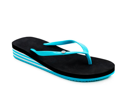 Womens Flip Flops Lightweight Toe Post Sandals Ladies Beach Summer Pool Shoe Wedge Thong Sandal