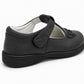 Girls Mary Jane School Shoes Black T-Bar Touch Fasten Adjustable Back To School Uniform Shoe