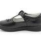 Girls Mary Jane School Shoes Black T-Bar Touch Fasten Adjustable Back To School Uniform Shoe