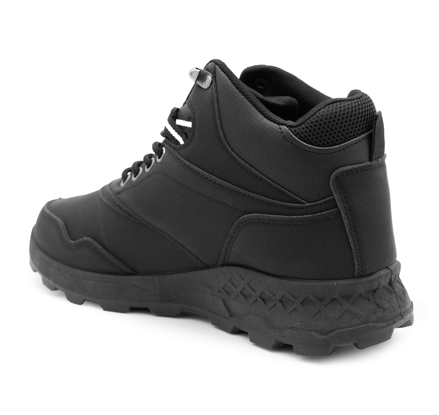 Mens Outdoor Hiking Boots High Top Walking Shoes Flat Casual Faux Leather Trekking Boot Shoes