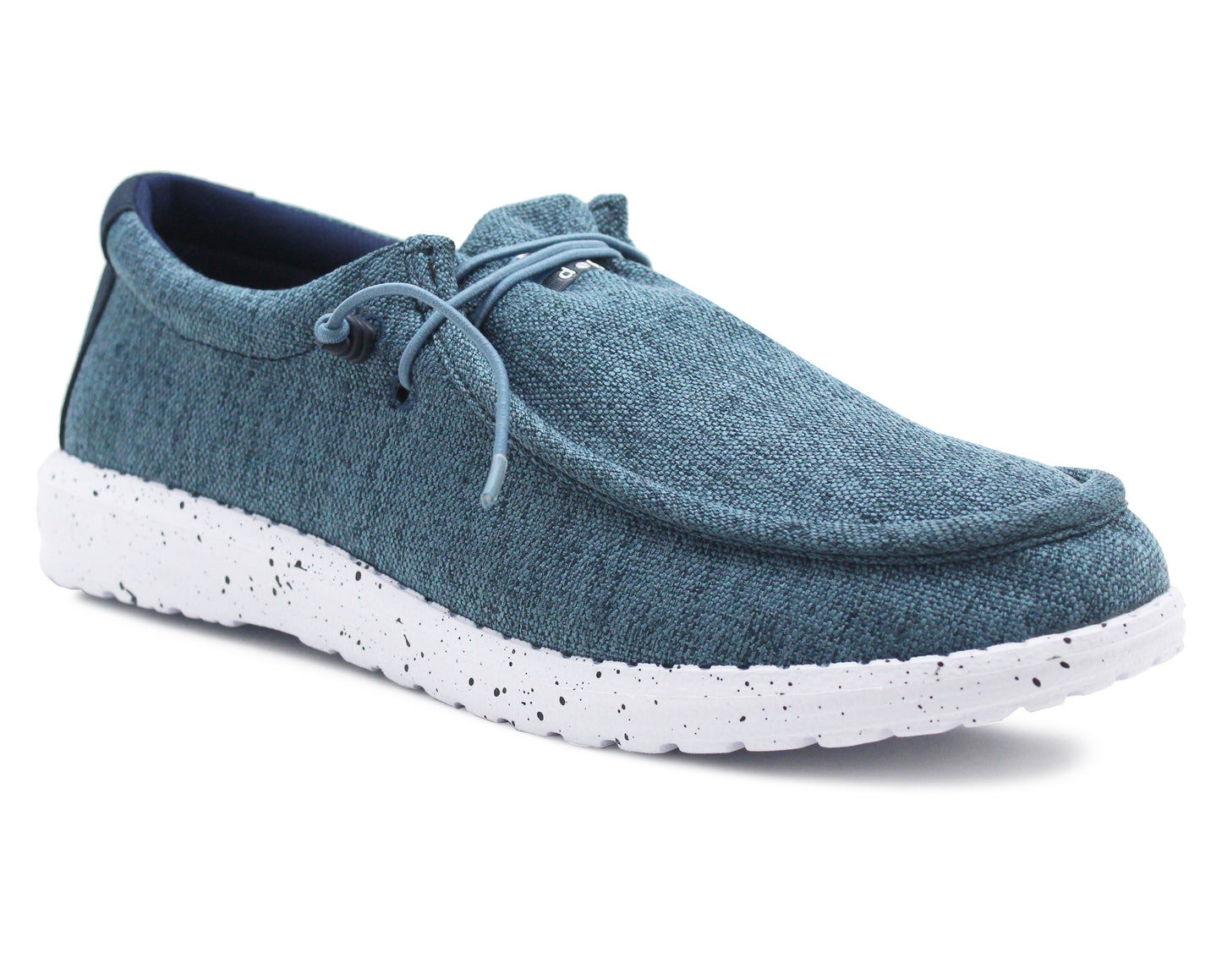 Mens Super Lightweight Slip On Memory Foam Elastic Laces EVA Foam Sole Casual Sneaker Wallabee Trainers Shoes Blue