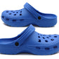 Mens Lightweight Blue EVA Clogs Breathable Slip On Garden Beach Hospital Nurse Kitchen Water Shoes Mules Sandals