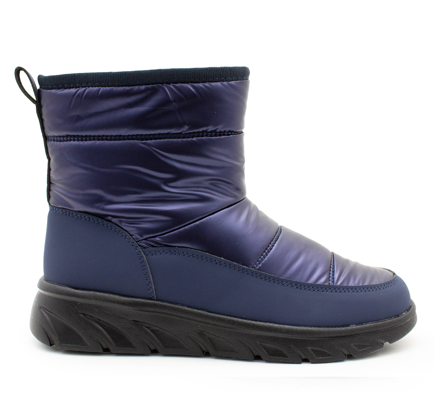 Womens Winter Boots Ladies Faux Fur Lined Zip Lightweight Metallic Quilted Warm Thermal Ankle Boots