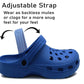 Kids Unisex Navy Clogs Lightweight EVA Breathable Unisex Boys Girls Slip On Adjustable Garden Beach Pool Slides Sandals