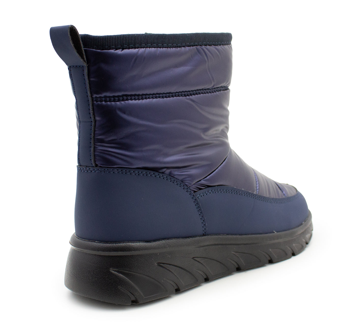 Womens Winter Boots Ladies Faux Fur Lined Zip Lightweight Metallic Quilted Warm Thermal Ankle Boots