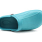 Womens Blue Lightweight Clogs EVA Slip On Garden Adjustable Strap Summer Beach Hospital Nurse Kitchen Chef Water Shoes Sandals