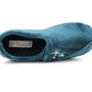 Womens Lightweight Faux Fur Wide Opening Touch Fasten Diabetic Orthopaedic Teal Blue Slippers