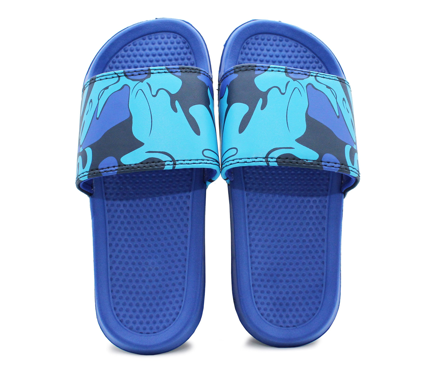 CADET Boys Youth Kids Lightweight Camo Sliders Sandals in Blue