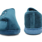 Womens Lightweight Faux Fur Wide Opening Touch Fasten Diabetic Orthopaedic Teal Blue Slippers