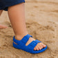 Boys EVA Sandals Youth Blue Lightweight Touch Fasten Slip On Adjustable Back Strap Beach Pool Slides Sports Sandal Flip Flop Clogs
