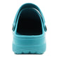 Womens Blue Lightweight Clogs EVA Slip On Garden Adjustable Strap Summer Beach Hospital Nurse Kitchen Chef Water Shoes Sandals