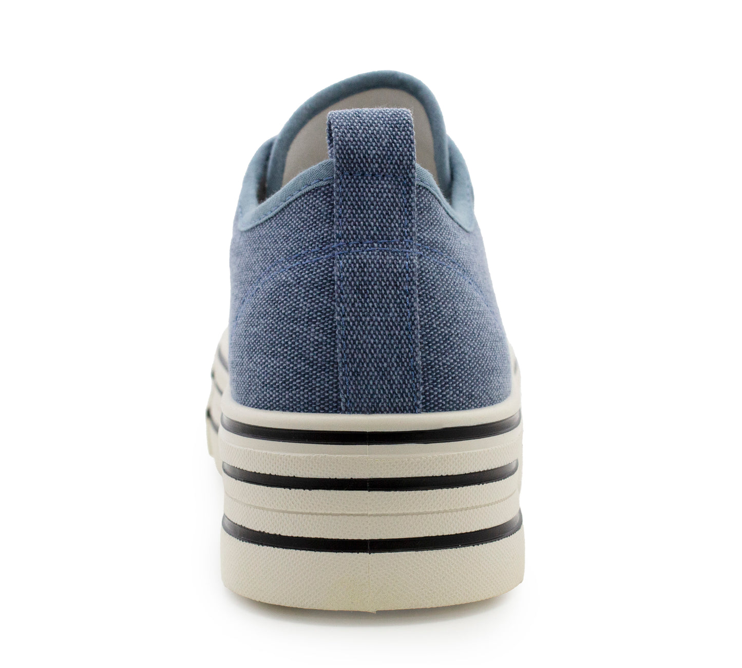 Womens Platform Canvas Trainers Denim Blue Lace Up Chunky Sole Baseball Sneakers Ladies Flat Low Top Fashion Trainer Pumps