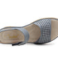 Womens Slingback Sandals Blue Twin Touch Fastening Ladies Low Wedge Heel Open Toe Fashion Summer Sandals