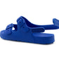Boys EVA Sandals Youth Blue Lightweight Touch Fasten Slip On Adjustable Back Strap Beach Pool Slides Sports Sandal Flip Flop Clogs