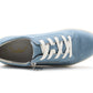 Womens Casual Lace Up Blue Fashion Trainers Side Zip Fastening Sneaker Shoes