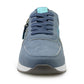Womens Lace Up Trainers with Side Zip Fastening Ladies Fashion Sneaker Blue Metallic Casual Sports Shoes