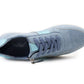 Womens Lace Up Trainers with Side Zip Fastening Ladies Fashion Sneaker Blue Metallic Casual Sports Shoes